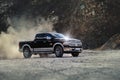 Dodge RAM 1500 driving in a quarry. Royalty Free Stock Photo