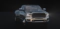 Dodge Ram 2500 in studio on a black background Royalty Free Stock Photo