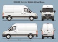 Dodge Sprinter MWB Delivery Van Blueprint