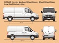 Dodge Sprinter MWB and SWB Low Roof Cargo Delivery Van 2010