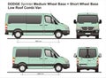 Dodge Sprinter MWB and SWB Low Roof Combi Van 2010