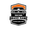 Dodge supercharger muscle car logo isolated on orange background best front for badge, emblem, icon, available in 10 eps. Royalty Free Stock Photo