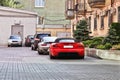 June 17, 2018, Kiev, Ukraine. Dodge Viper Hennessey Venom 1000 Twin Turbo & Porsche 911 Turbo. Back view