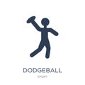 dodgeball icon. Trendy flat vector dodgeball icon on white background from sport collection Royalty Free Stock Photo