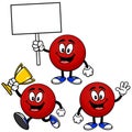 Dodgeball Mascot Set 02 Royalty Free Stock Photo