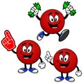 Dodgeball Mascot Set 03 Royalty Free Stock Photo