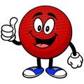 Dodgeball Mascot with Thumbs Up