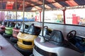 Dodgem cars parked in funfair Royalty Free Stock Photo