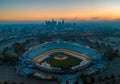 Dodgers stadium at dusk