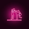 dodging icon. Elements of Fight in neon style icons. Simple icon for websites, web design, mobile app, info graphics