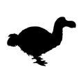 Dodo Bird Raphus Cucullatus Silhouette Vector Found In Indian Ocean