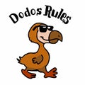 Dodo rules - crazy bird cartoon