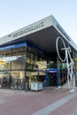 Dodrecht, The Netherlands - August 12, 2022:Bike parking garage for bicycles next to Dodrecht train station