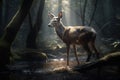 Doe in the forest. Generative ai