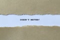 doesn\'t matter on white paper