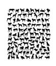 Dog Activity Silhouettes Royalty Free Stock Photo