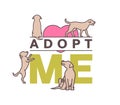 Dog Adoption Logo Royalty Free Stock Photo