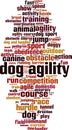 Dog agility word cloud Royalty Free Stock Photo