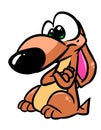 Dog animal funny character parody dachshund cartoon illustration