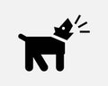 Dog Barking Icon. Puppy Barking Guard Aggressive Howl Beware Danger Hazard Caution Sign Symbol
