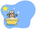 Dog Bath Star - Hound Dog Royalty Free Stock Photo