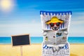 Dog beach chair Royalty Free Stock Photo