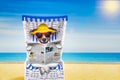 Dog beach chair Royalty Free Stock Photo