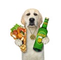 Dog with beer and soft waffles 2