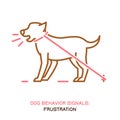 Dog Behavior Icon Royalty Free Stock Photo