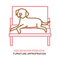 Dog behavior problem icon