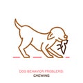 Dog Behavior Problem Icon Royalty Free Stock Photo