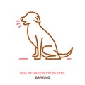 Dog Behavior Problem Icon Royalty Free Stock Photo