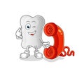 Dog bone call mascot. cartoon vector Royalty Free Stock Photo