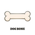 Dog Bone Cartoon Drawing Simple Design Royalty Free Stock Photo