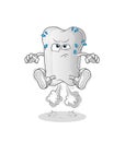 Dog bone fart jumping illustration. character vector Royalty Free Stock Photo