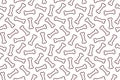 Dog bone seamless pattern vector isolated tile background wallpaper repeat doodle white Illustration