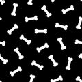 Dog Bone Seamless vector french bulldog pattern bone puppy background wallpaper black