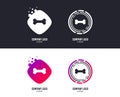 Dog bone sign icon. Pets food symbol. Vector Royalty Free Stock Photo