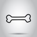 Dog bone toy icon. Hand drawn vector illustration. Business concept animal bone pictogram. Royalty Free Stock Photo