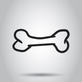 Dog bone toy icon. Hand drawn vector illustration. Business concept animal bone pictogram. Royalty Free Stock Photo