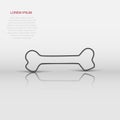 Dog bone toy icon. Hand drawn vector illustration. Business concept animal bone pictogram Royalty Free Stock Photo