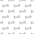 dog bone on white background seamless pattern, Halloween repeat wallpaper tile background