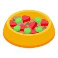 Dog bowl icon, isometric style Royalty Free Stock Photo