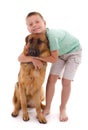 Dog and boy Royalty Free Stock Photo