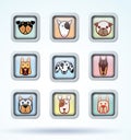 Dog breed collection icons - vector illustration Royalty Free Stock Photo