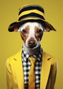 Dog breed fashion funny domestic puppy animal pet canine beautiful adorable Royalty Free Stock Photo