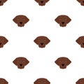 The dog breed is a labrador.Muzzle Labrador Retriever single icon in cartoon style vector symbol stock illustration web.
