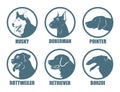 Dog breeds labels