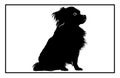 Tibetan Spaniel Dog silhouette, dog breeds logo, dog monogram logo Royalty Free Stock Photo