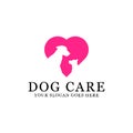 DOG Care, Pet lovers logo inspirations, lovely pet logo brands, logo for your animal care center Royalty Free Stock Photo